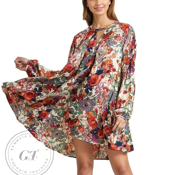 JODIFL Dresses & Skirts - EUC Jodifl Floral Flowy High Low Dress